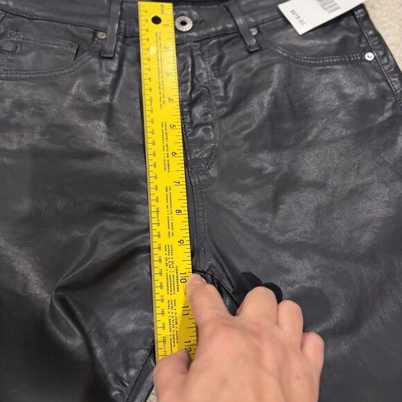 NWT AG Adriano Goldschmied Women's 27 Farrah Skinny Ankle Side Lace Black Pants - Picture 9 of 11